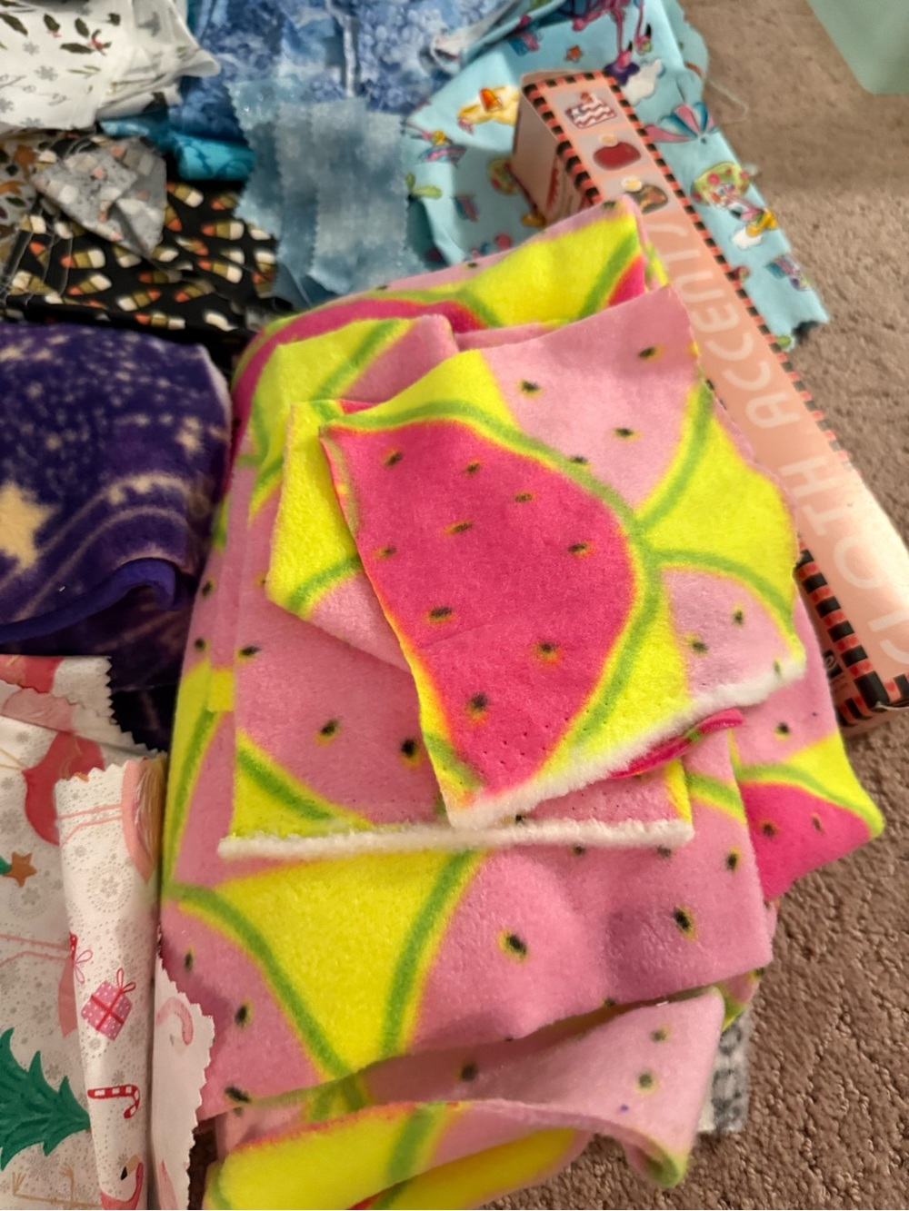 Lot of Assorted Fabric Scraps | Arts & Crafts Supplies - Picture 2 of 9